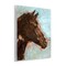 Stupell Industries Brown Horse on Blue Wall Plaque Art Design by Ethan Harper